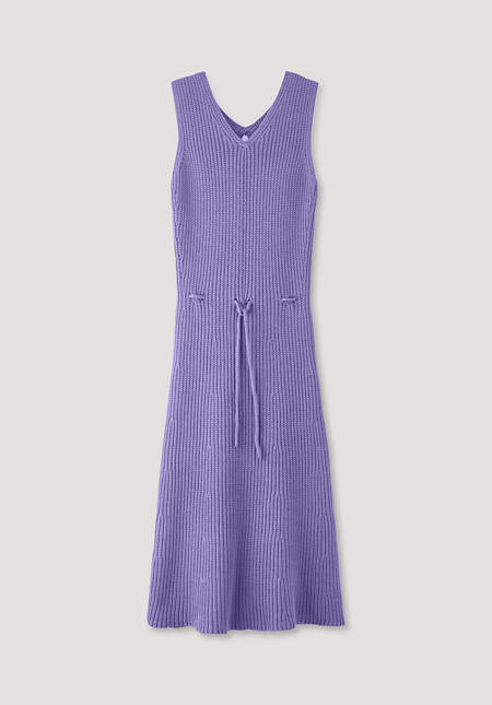 Midi slim knitted dress made of pure organic cotton