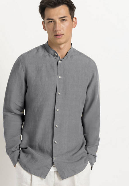 Modern fit shirt made from pure organic linen