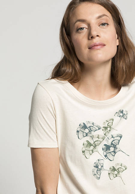 Motif shirt made of pure organic cotton