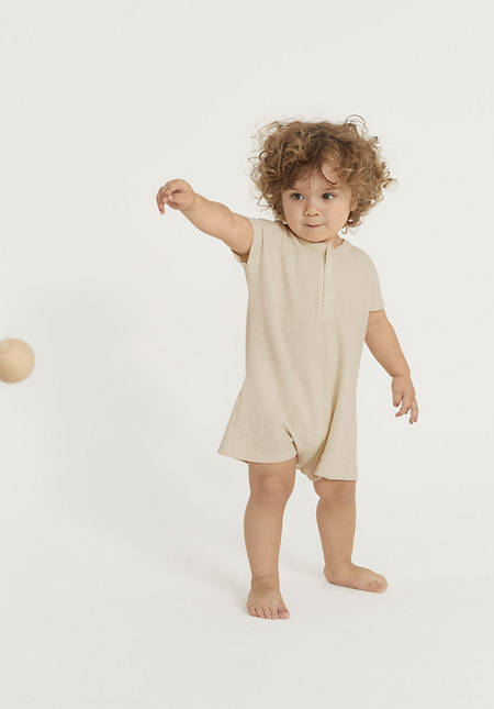 Onesie made from organic cotton with linen