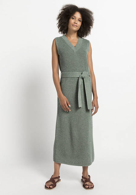 Organic cotton and linen knit dress