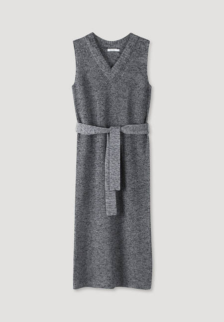 Organic cotton and linen knit dress