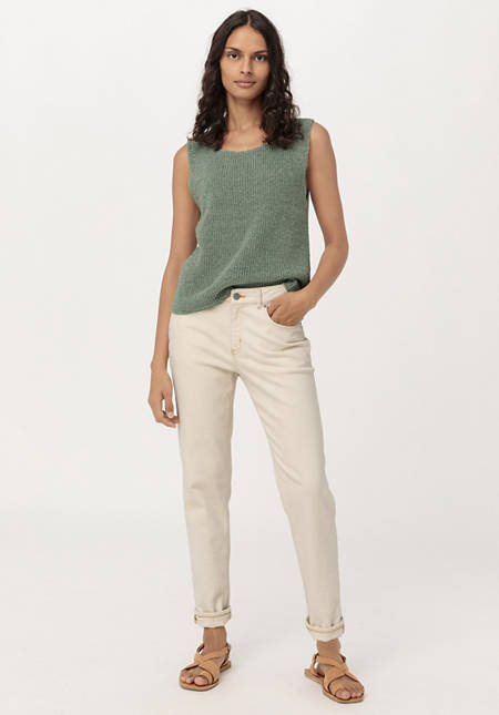 Organic cotton and linen sweater