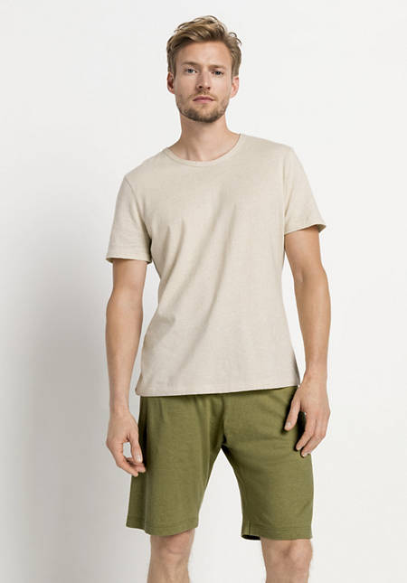 Organic cotton linen shorts