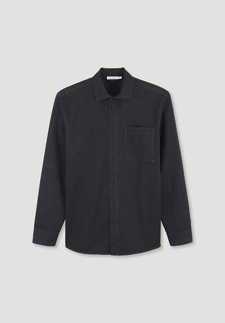 Organic cotton overshirt with hemp