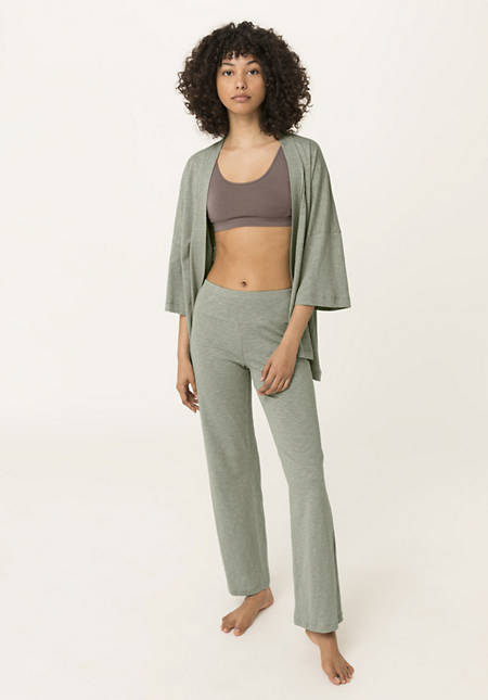 Organic cotton pajama bottoms with kapok
