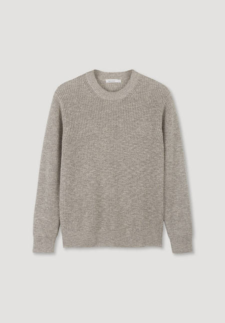 Organic cotton sweater with linen