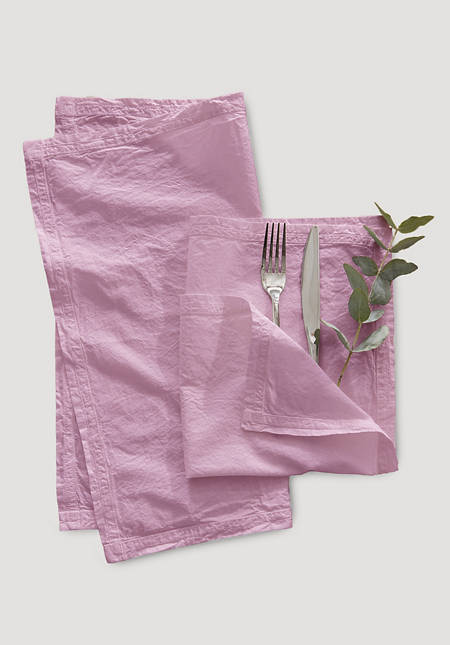 Percale napkins made of pure organic cotton in a set of 2