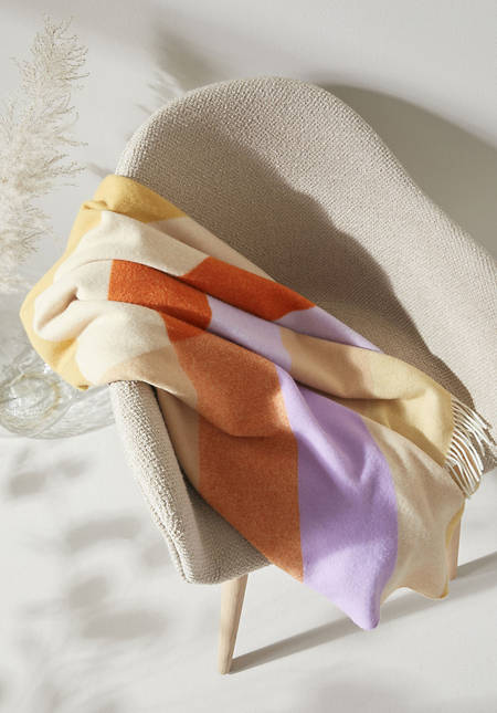 Plaid Otti made of pure organic merino wool