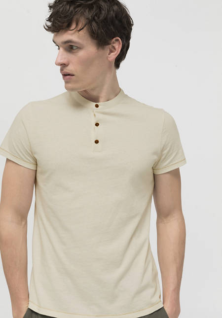 Polo with stand-up collar BetterRecycling made of pure organic cotton