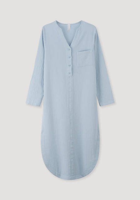 Pure organic cotton muslin nightgown