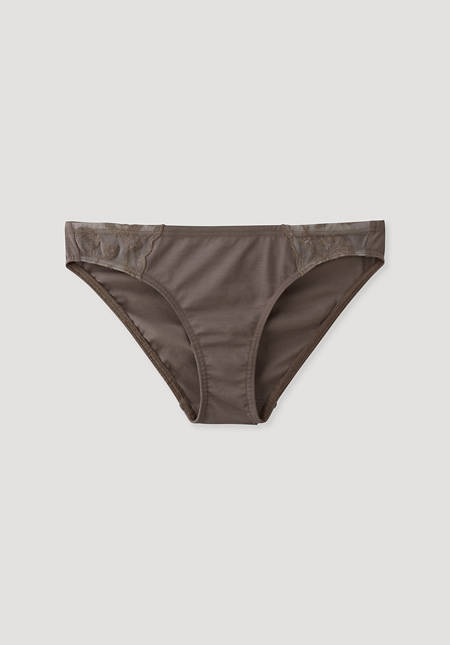 Regular cut mini briefs with embroidery made from organic cotton