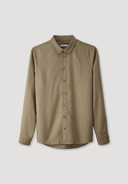Regular fit shirt made from pure organic linen