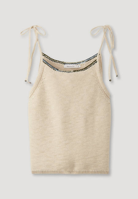 Repurpose knit top made from organic cotton with kapok