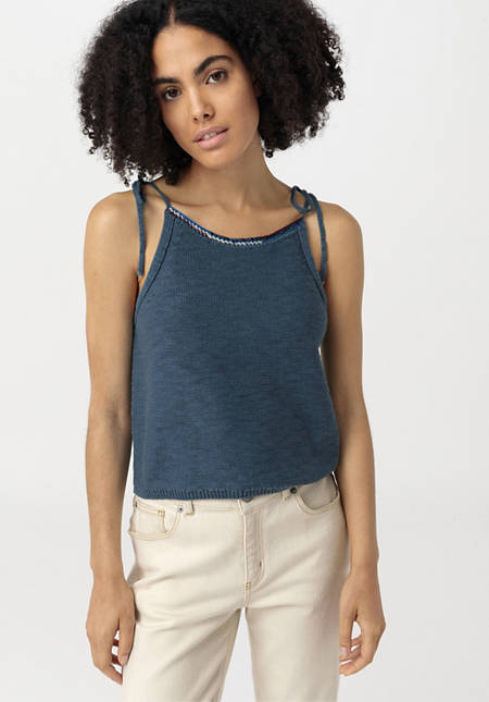 Repurpose knit top made from organic cotton with kapok