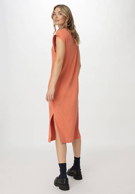 Rib Jersey Kleid Midi Regular aus Bio-Baumwolle