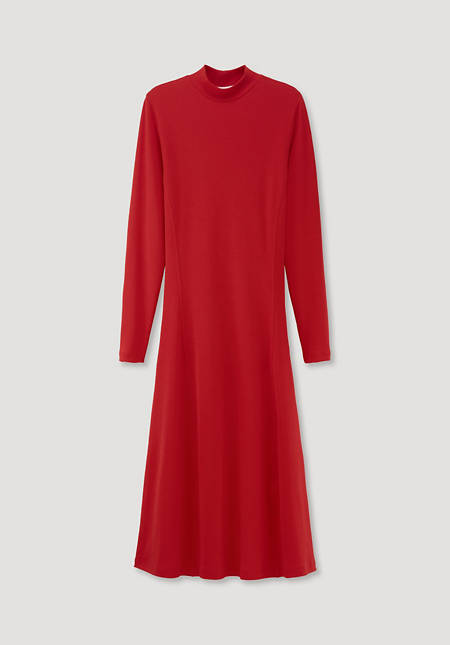 Rib Jersey Kleid Midi Slim aus Bio-Baumwolle