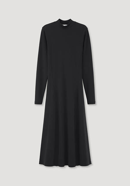 Rib Jersey Kleid Midi Slim aus Bio-Baumwolle