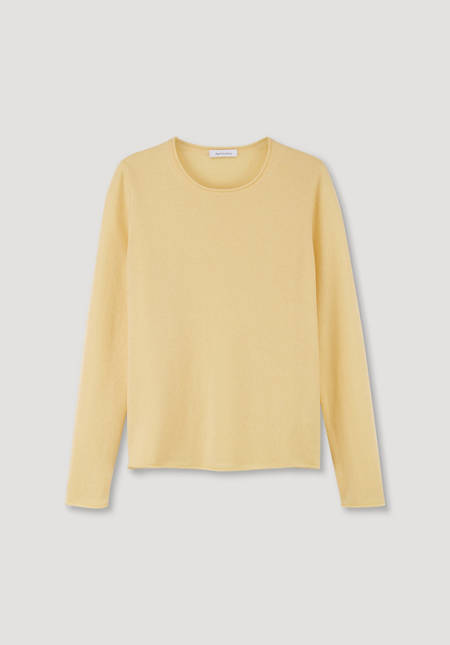 Round-neck sweater made from pure fair trade cashmere