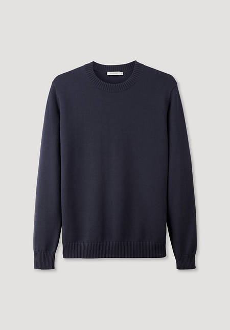 Round-neck sweater made from pure organic cotton