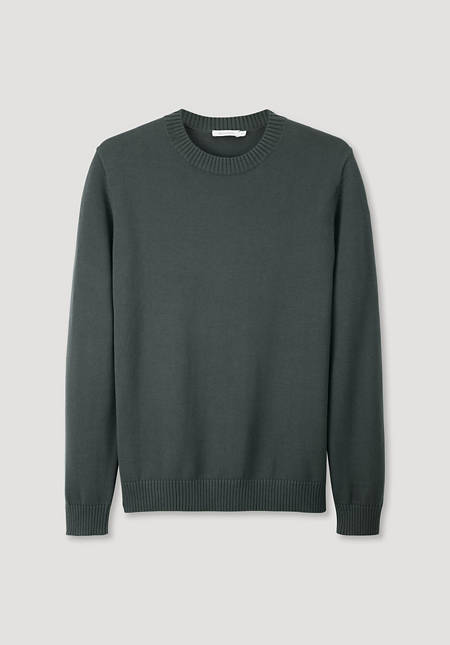 Round-neck sweater made from pure organic cotton