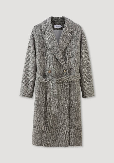 Salt  und  Pepper coat made from pure merino wool
