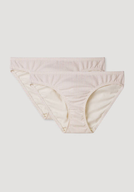 Set of 2 low-cut briefs made from organic cotton