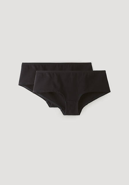 Set of 2 low-cut panties made from organic cotton