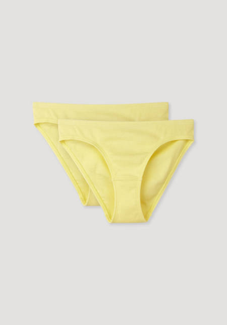 Set of 2 low-cut panties made from pure organic cotton