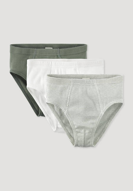 Set of 3 briefs made of pure organic cotton