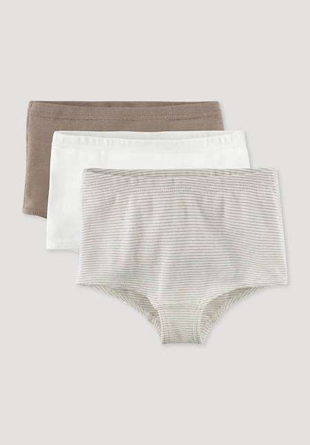 Set of 3 panties made from pure organic cotton
