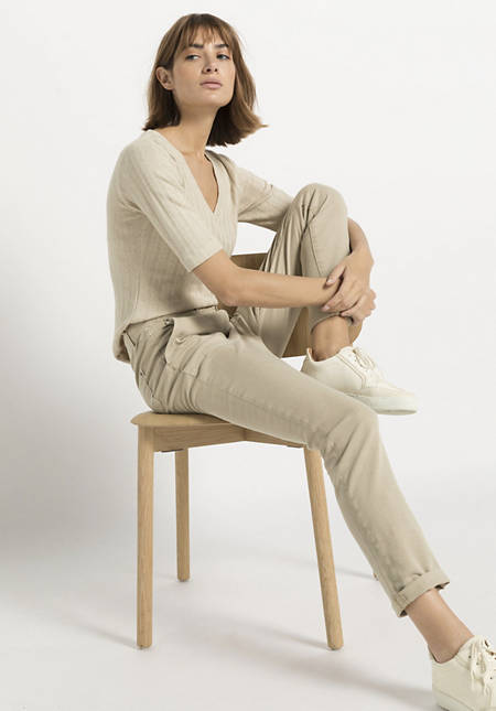 Shirt made from organic cotton with linen