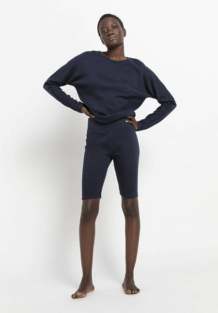 Short jacquard leggings made of organic cotton