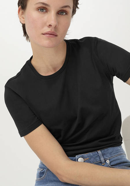 Short-sleeved shirt made from pure organic cotton