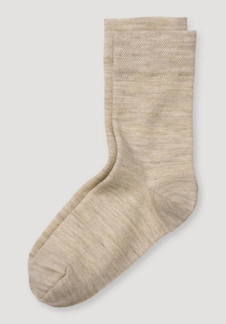 Socke aus Schurwolle mit Bio-Baumwolle
