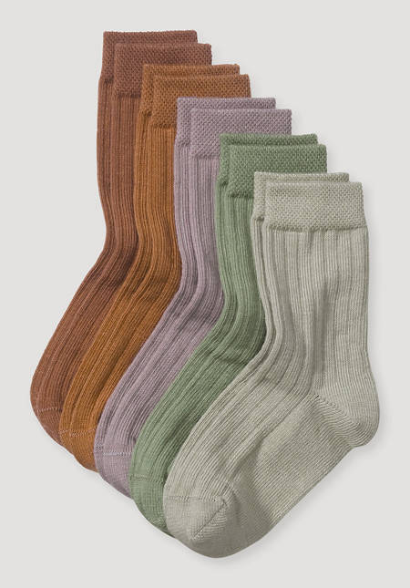 Socks in a pack of 5 made of organic cotton
