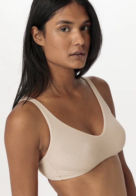 Shop IVY GOLD SAND: GOTS ORGANIC SILK BRA TOP from HERTH at Seezona