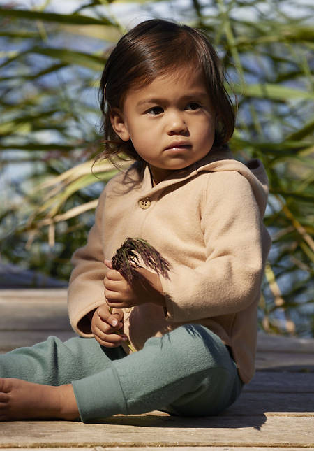 Soft fleece jacket made from pure organic cotton