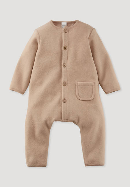 Soft fleece overall made from pure organic cotton