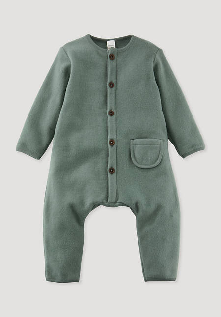 Soft fleece overall made from pure organic cotton