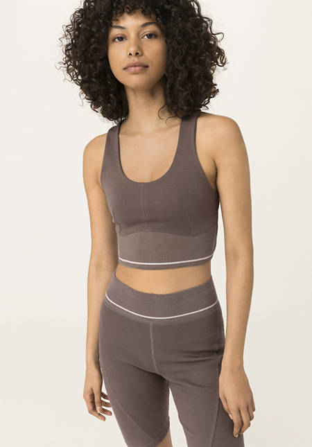 Sports bustier made from organic cotton