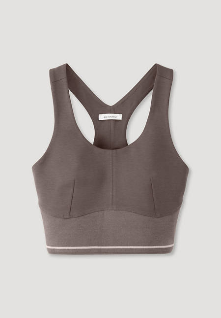 Sports bustier made from organic cotton