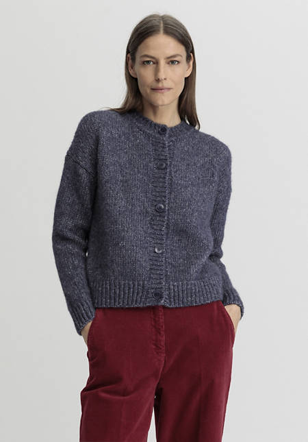 Strickjacke Relaxed aus Bio-Baumwolle mit Alpaka