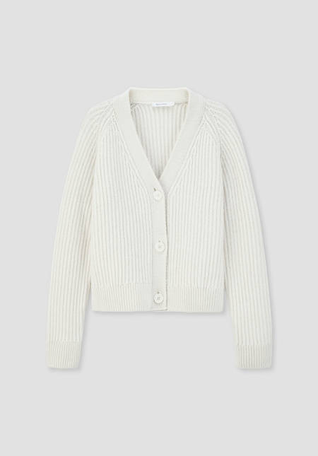 Strickjacke Relaxed aus reiner Bio-Baumwolle und Schurwolle