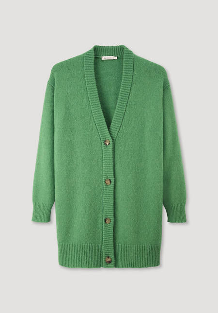Strickjacke aus Alpaka mit Seide und Mohair