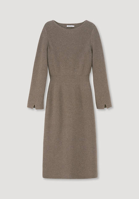 Strickkleid Midi Regular aus reiner Bio-Baumwolle und Schurwolle
