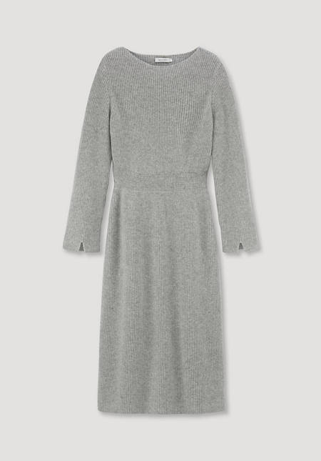 Strickkleid Midi Regular aus reiner Bio-Baumwolle und Schurwolle