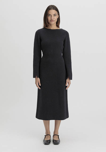 Strickkleid Midi Regular aus reiner Bio-Baumwolle und Schurwolle