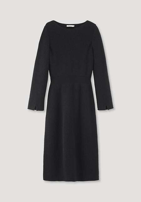 Strickkleid Midi Regular aus reiner Bio-Baumwolle und Schurwolle