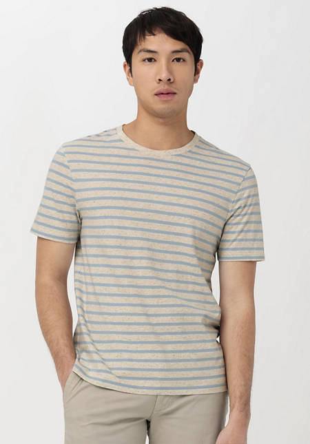Striped shirt made from organic cotton with hemp